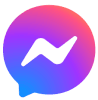 A colourful Messenger chat icon with a gradient purple to pink background.